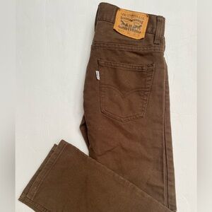 Levi's Chocolate Brown 513 slim straight Pants